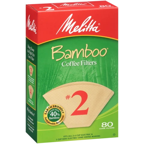 Melitta 63117 Coffee Filter, Cone, Bamboo, 80 Count - 3
