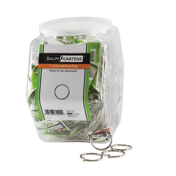 Baumgartens 31429 Book Ring, Metal, Silver, Chrome - 2