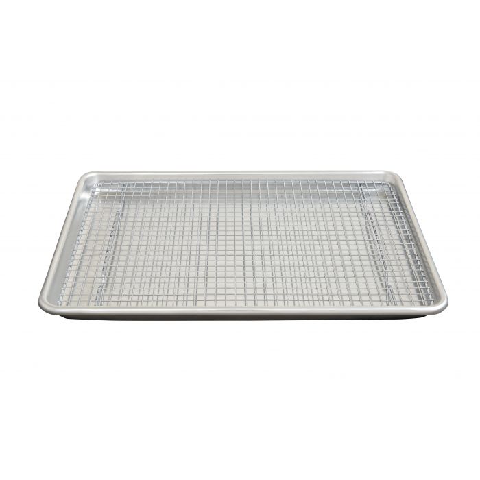 Mrs. Anderson's Baking 43628 Half-Sheet Cooling Rack, Steel, Chrome, 16-1/2 in L, 11-3/4 in W, 5/8 in H - 2