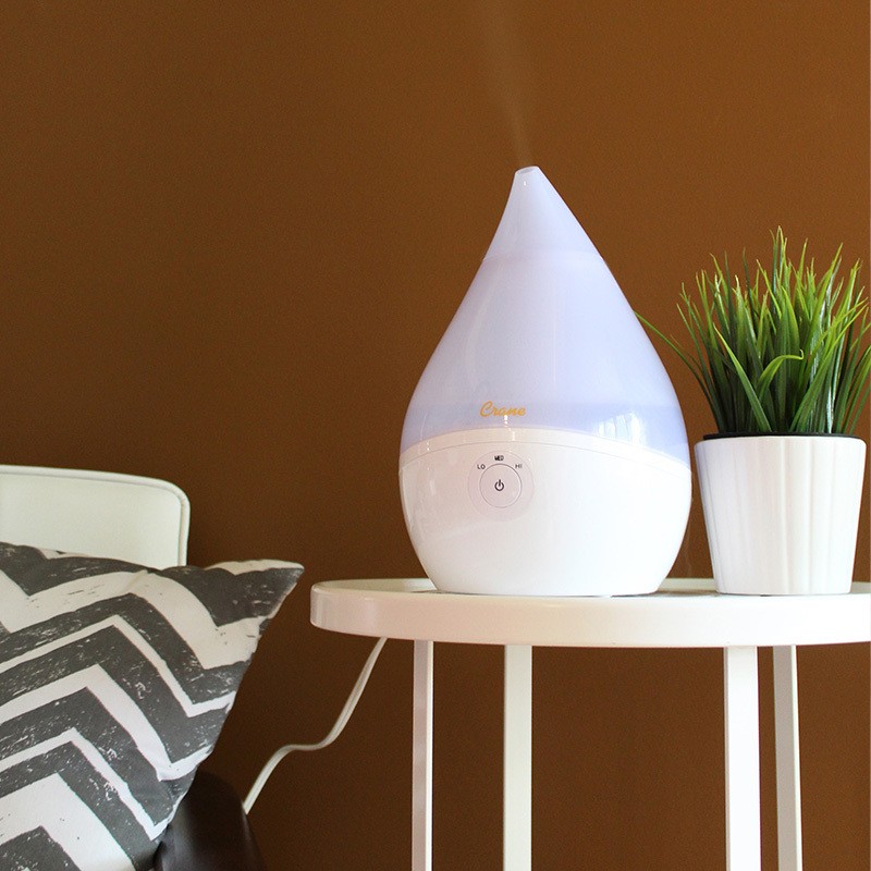 Crane EE-5302W Cool Mist Humidifier, 120 V, <20 W, 3-Speed, 0.5 gal Tank, Electro Control, White - 2