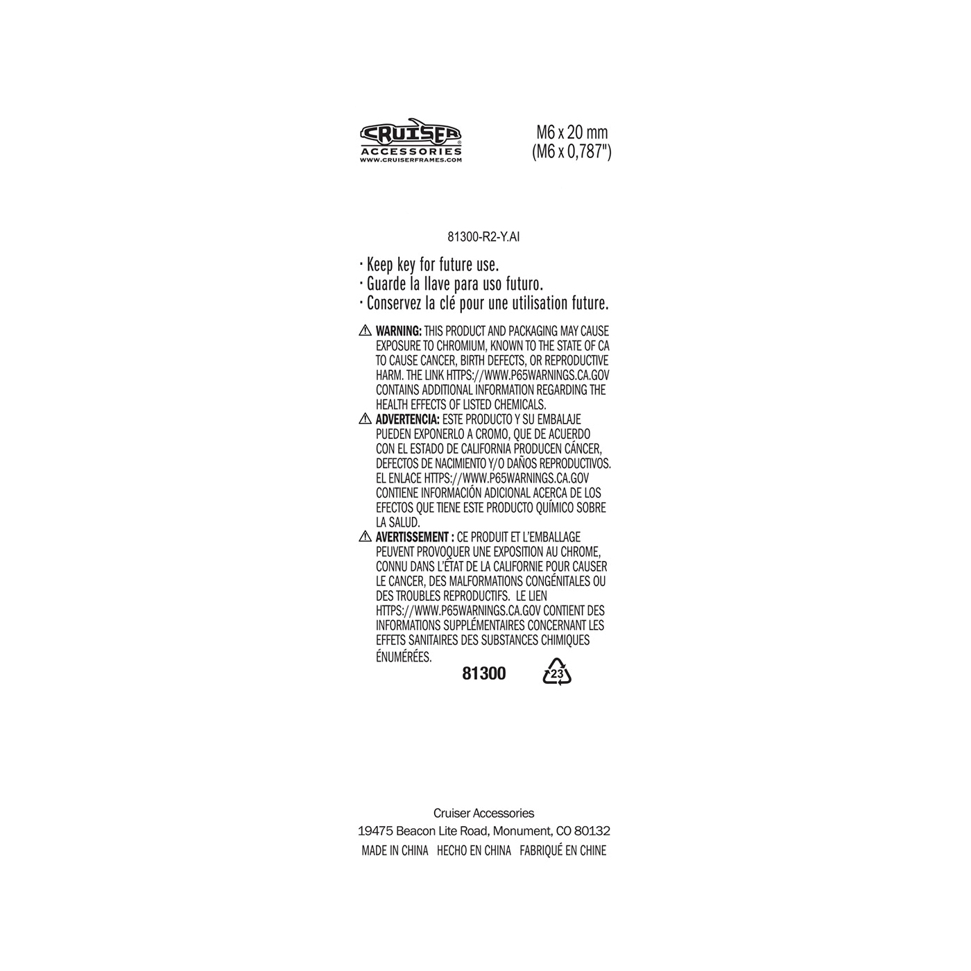 Cruiser Accessories 81300 Locking Fastener, Stainless Steel - 3