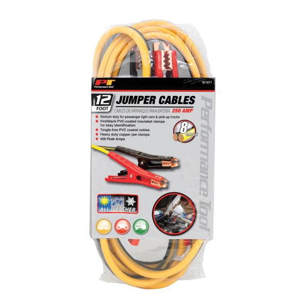 Performance Tool W1671 Jumper Cable, 8 ga Wire - 4