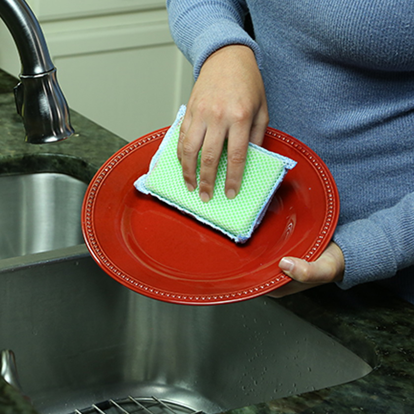 Lola 463-1 Sponge Pad, Nylon/Polyester Abrasive, 5 in L, 3-1/2 in W - 5