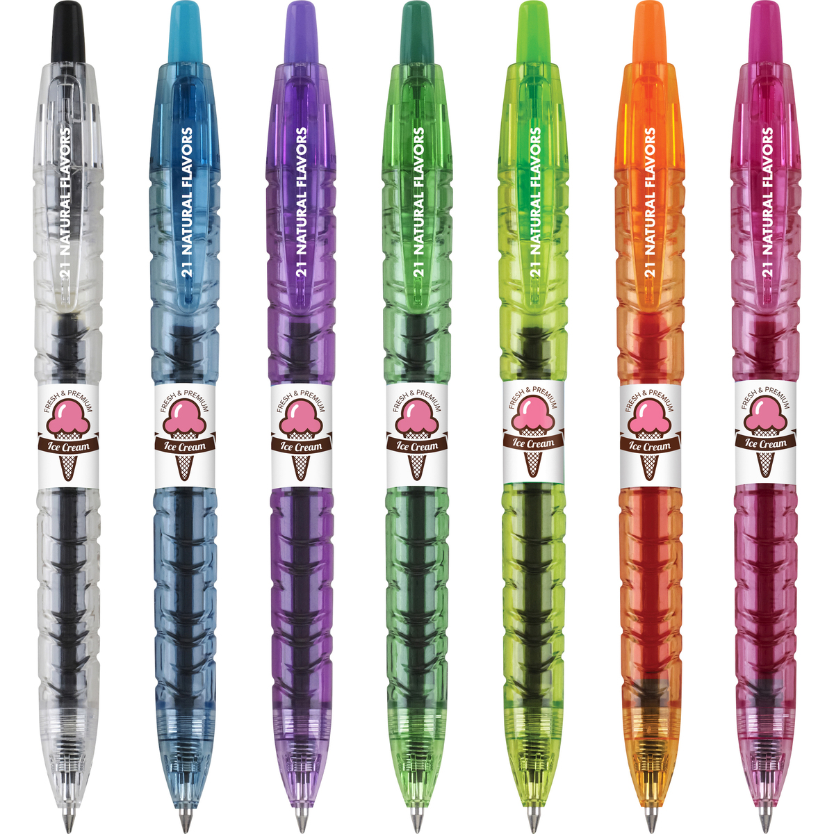 B2P 36629 Roller Pen, Retractable, 0.7 mm Tip, Fine Tip, Black Ink, Gel Ink - 2