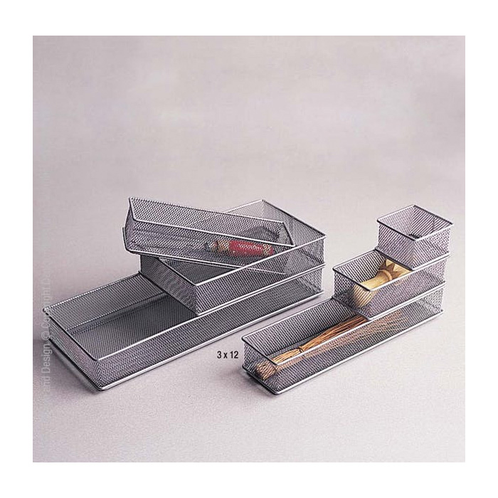 Design Ideas MeshWorks Drawerstore 120929 Mesh Drawer Organizer, Stainless Steel Drawer, Silver Drawer, 12 in OAL - 2