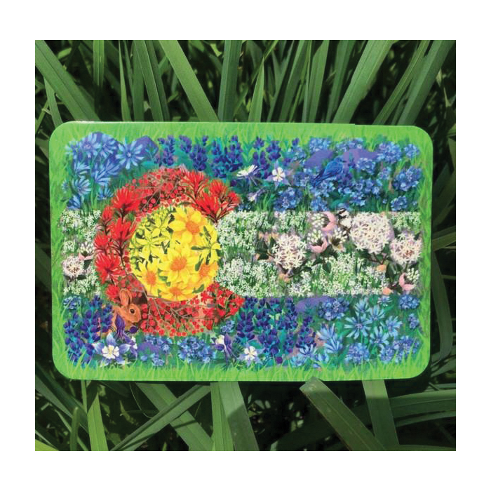 Sticker Art ColoWildFlower Colorado Wildflower Flag Sticker - 2