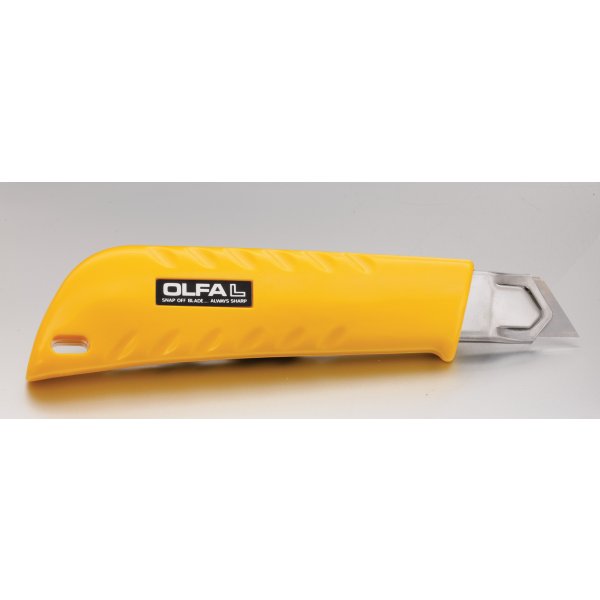 Olfa L-1 Utility Knife, 18 mm W Blade, Stainless Steel Blade, Ergonomic Handle - 3
