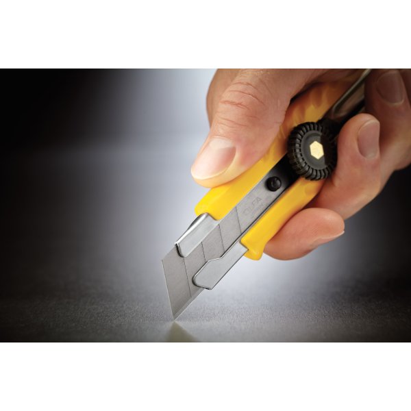 Olfa L-1 Utility Knife, 18 mm W Blade, Stainless Steel Blade, Ergonomic Handle - 4