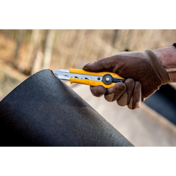 Olfa L-1 Utility Knife, 18 mm W Blade, Stainless Steel Blade, Ergonomic Handle - 5
