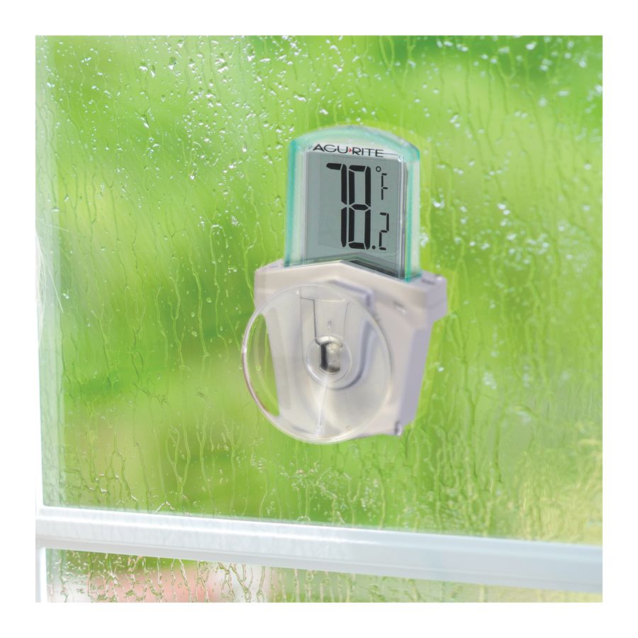 AcuRite 00799A1 Window Thermometer, Digital, -4 to 158 deg F - 2