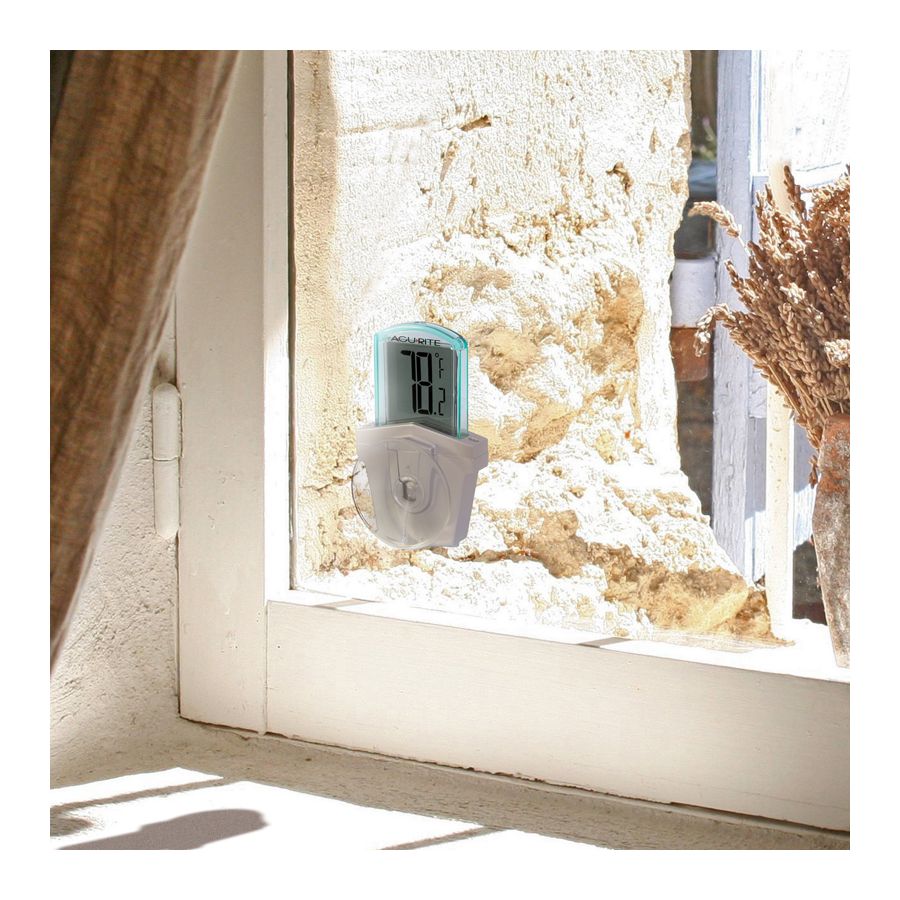 AcuRite 00799A1 Window Thermometer, Digital, -4 to 158 deg F - 4