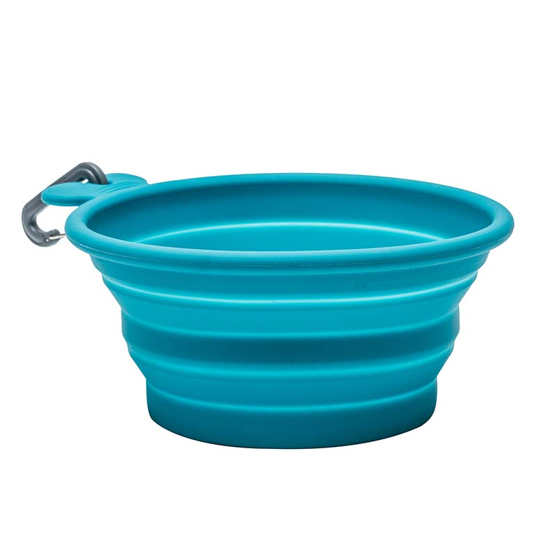Messy Mutts MM030BS Bowl, S, 25.7 oz Volume, Silicone, Blue - 2