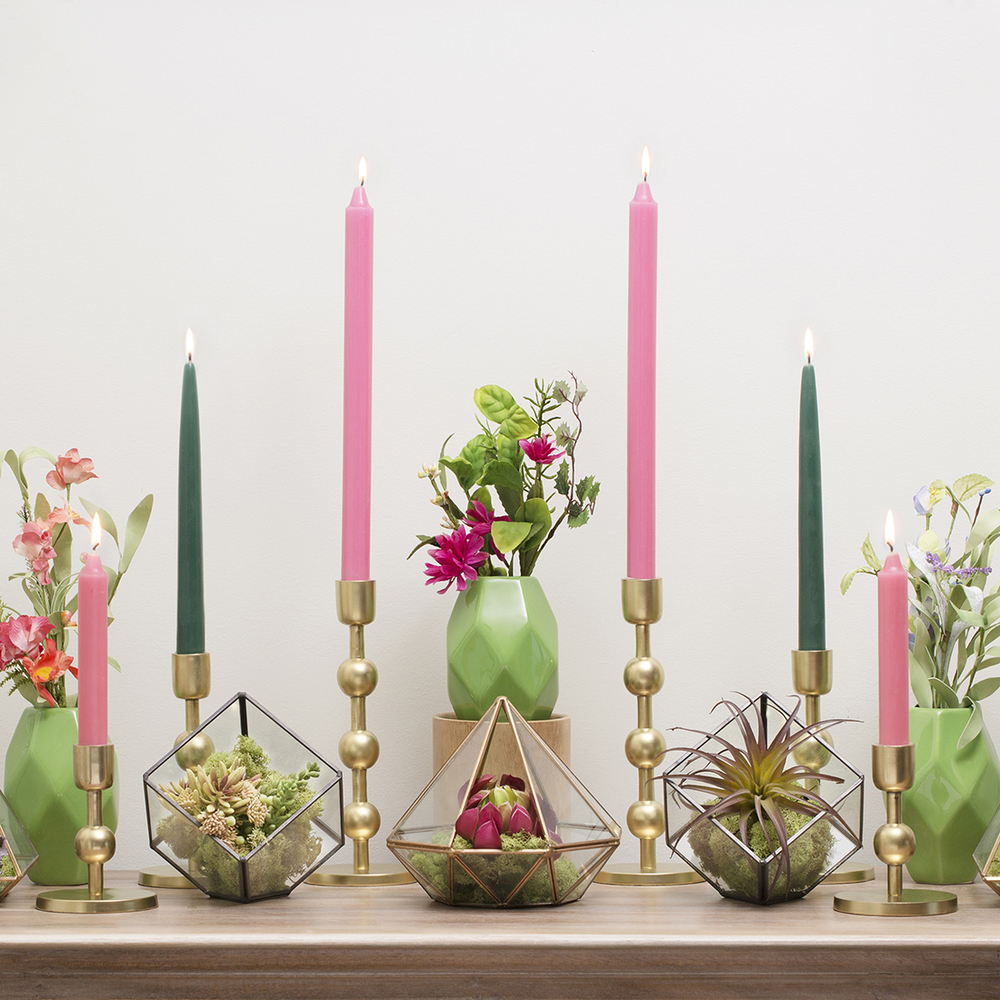 Root 7969 Taper Candle, 7/8 in Dia x 9 in L Dimensions, 1 hr, Dark Green - 3