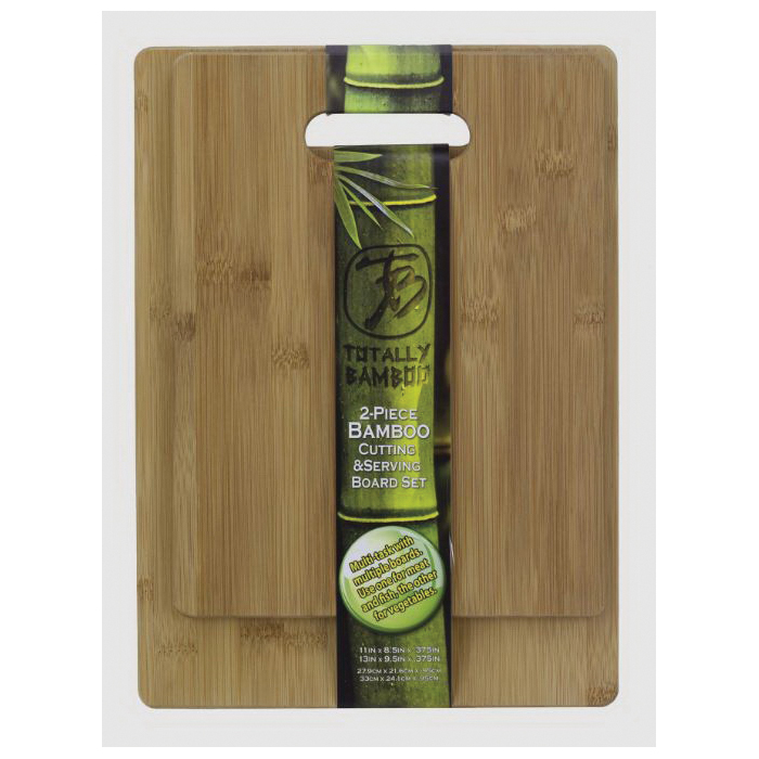 Totally Bamboo 20-2038 Cutting Board Set, 3/8 in Thick, Moso Bamboo, Brown - 5
