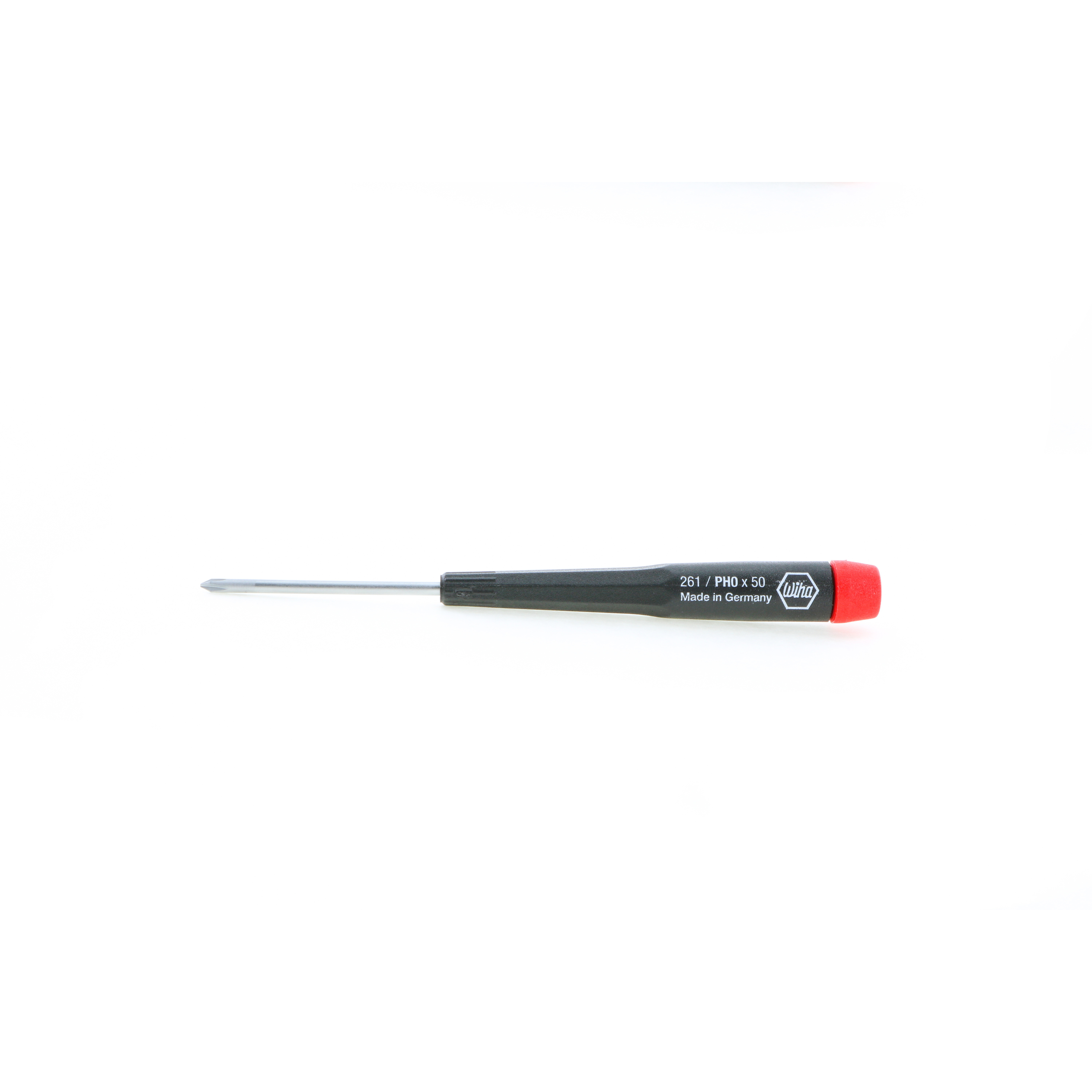 Wiha 26105 Precision Screwdriver, #0 Drive, Phillips Drive, 5.7 in OAL, 2 in L Shank, Plastic Handle - 3
