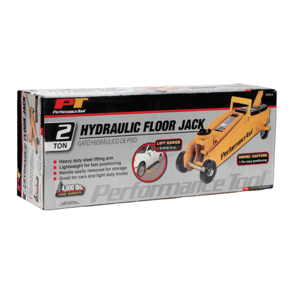 Performance Tool W1614 Hydraulic Floor Jack, 2 ton, 9-7/8 in Lift - 3