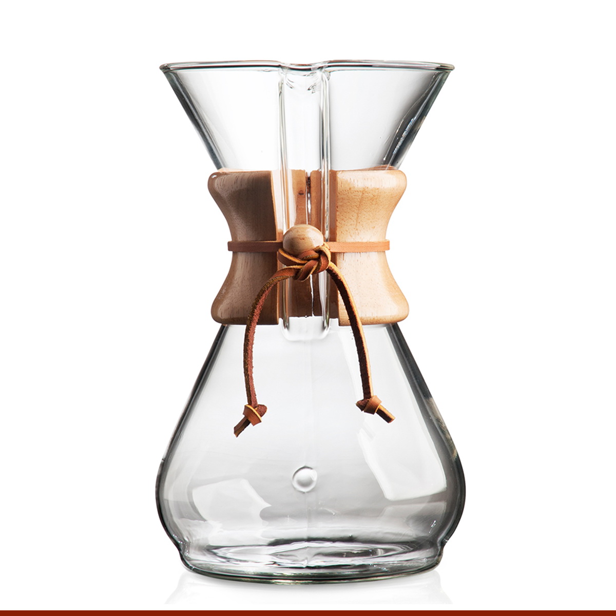 Chemex CM-8A Coffee Maker, 40 oz, Glass, Rawhide - 2