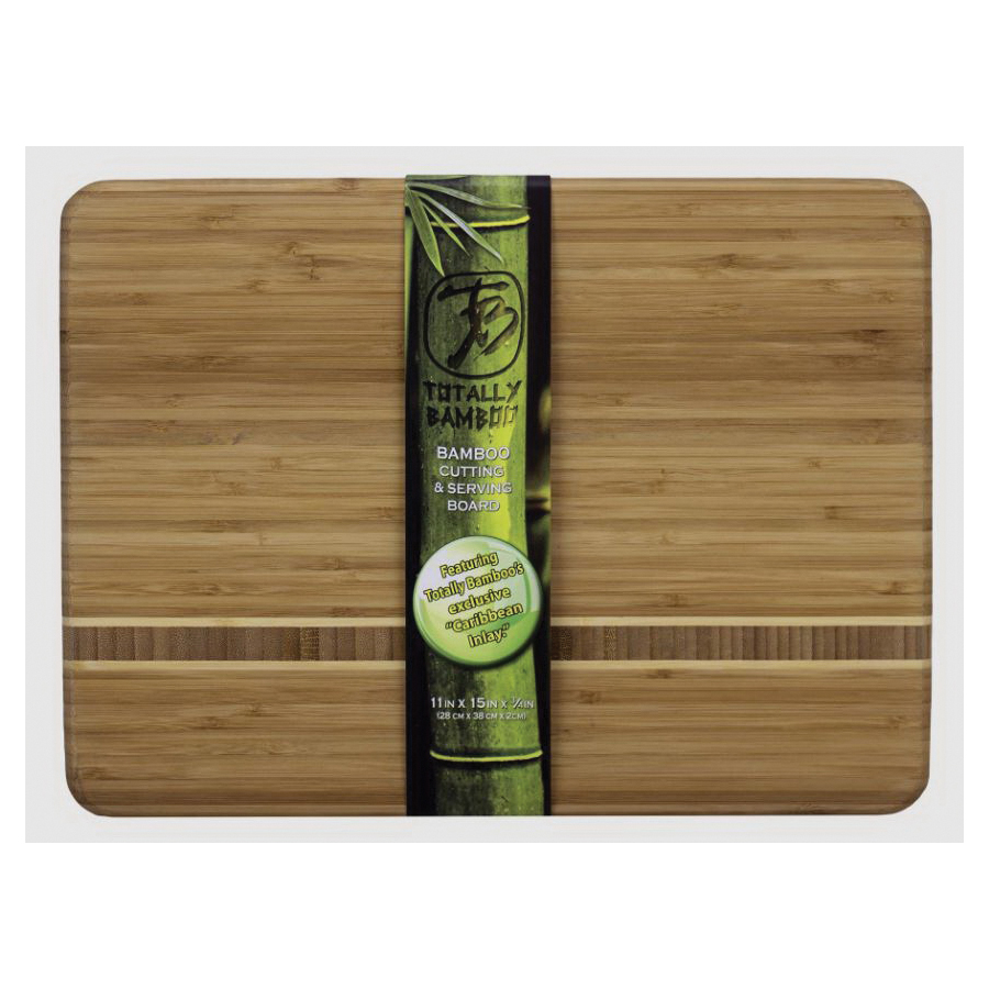 Totally Bamboo Caribbean Series 20-1830 Martinique Cutting Board, 15 in L, 11 in W, 3/4 in Thick, Moso Bamboo - 2