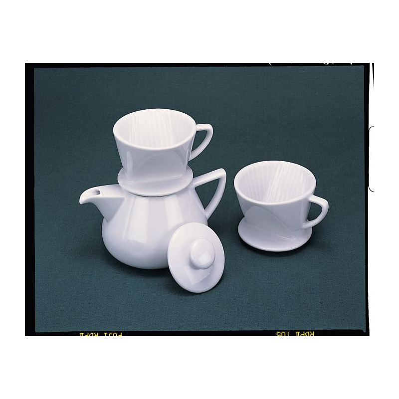 HIC NT1050 Series Filter Cone, 3-7/8 x 4-1/2 x 2-7/8 in Dimensions, Porcelain - 2