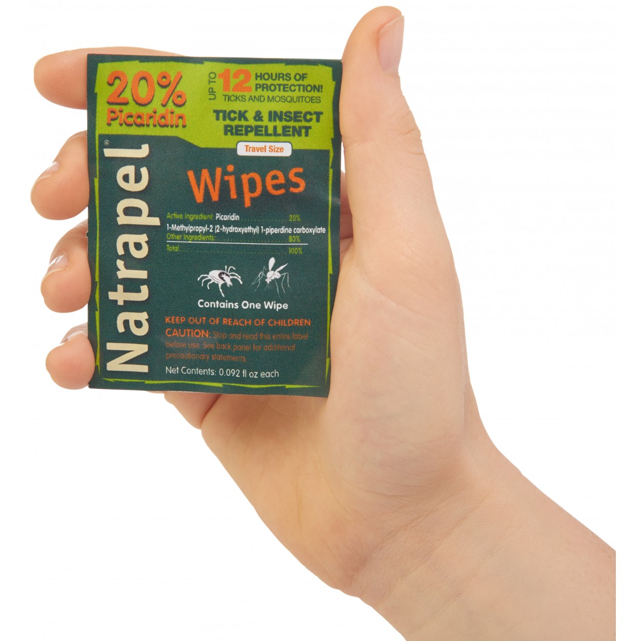 Natrapel 0006-6095 Insect Repellent Wipe, 0.092 oz Pack - 4