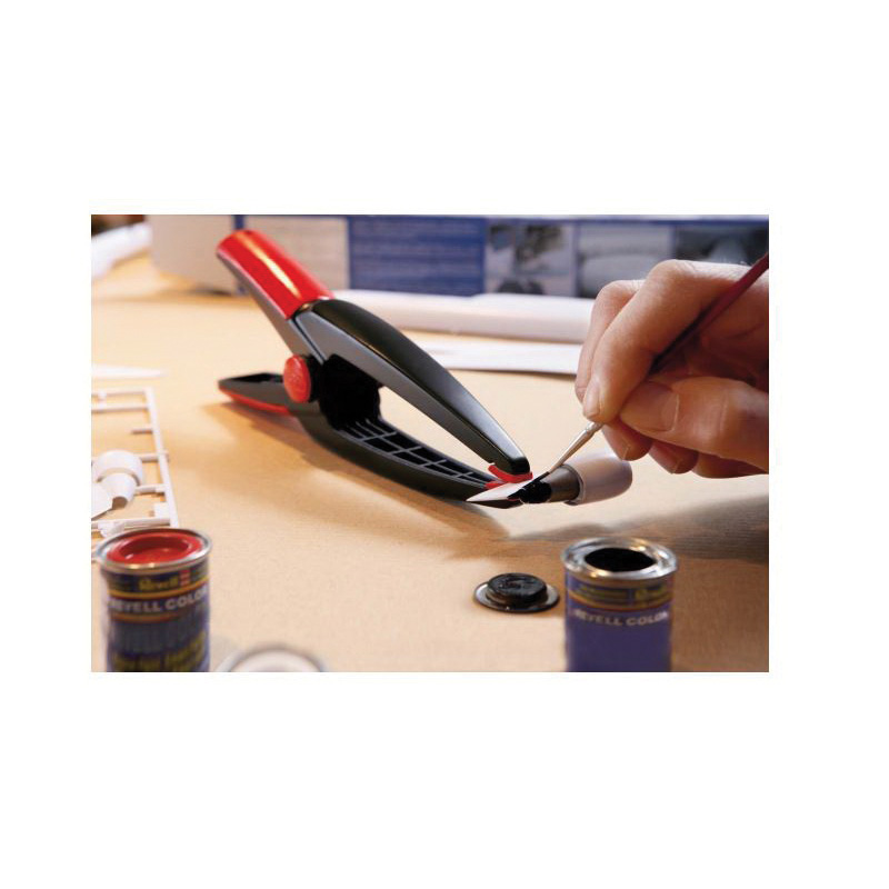 Bessey Clippix XCL Series XCL2 Needle Nose Spring Clamp, 2 in Clamping, Plastic, Black/Red - 4