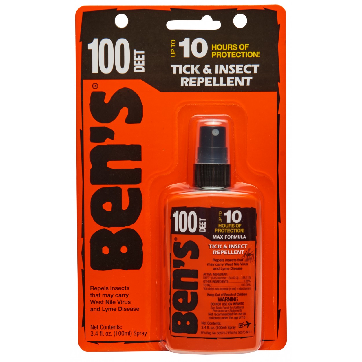 Ben's 0006-7080 Tick and Insect Repellent, Liquid, Insecticidal, 3.4 oz - 4