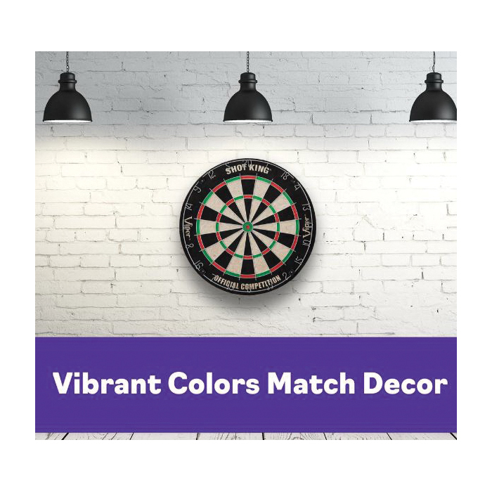 Viper 42-6002 Shot King Sisal Dartboard, Movable Ring Number, Fiber - 5
