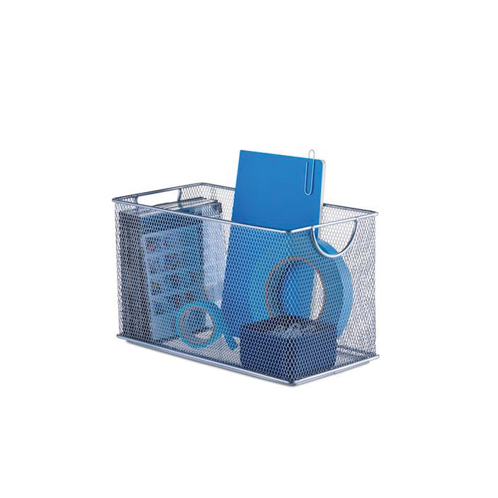 Design Ideas MeshWorks 34289 Stackable Bin, Silver - 3