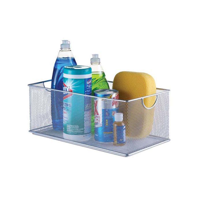 Design Ideas MeshWorks 34289 Stackable Bin, Silver - 4