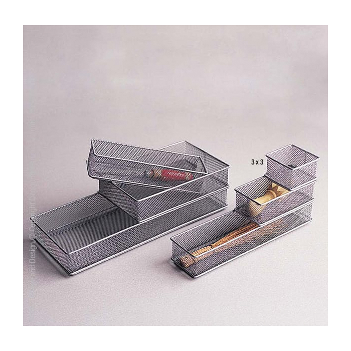 Design Ideas MeshWorks 120979 Store Organizer, Metal/Stainless Steel, Silver, 3 in OAL, 2 in OAH, 3 in OAW - 2