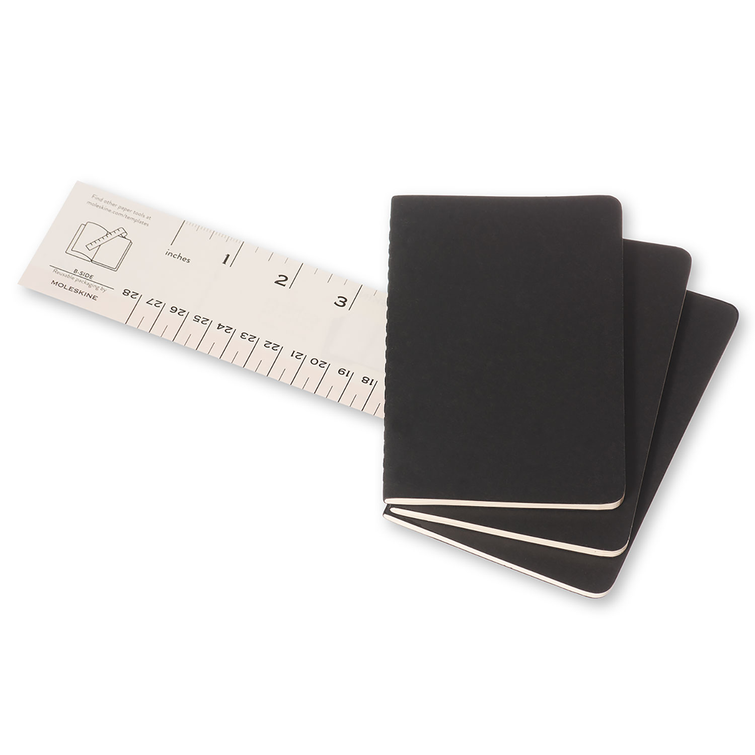 Moleskine Cahier Series 9788883704895 Journal, Black, 5-1/2 in L, 3-1/2 in W - 3