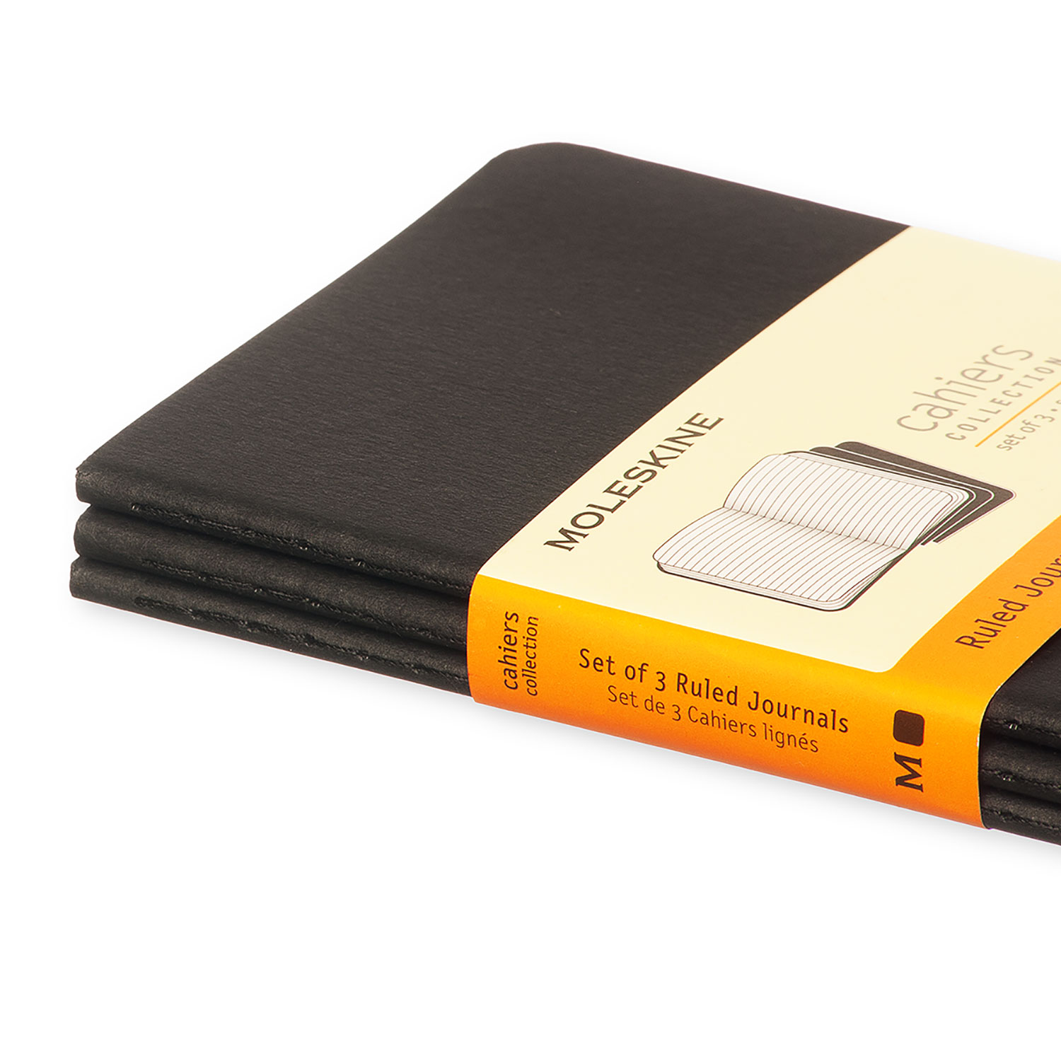 Moleskine Cahier Series 9788883704895 Journal, Black, 5-1/2 in L, 3-1/2 in W - 5