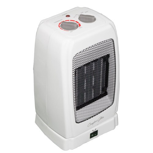 Comfort Glow Portable Electrics CEH255 Oscillating Ceramic Heater, 15 A, 120 V, 1500 W, 5120 Btu Heating, White - 4
