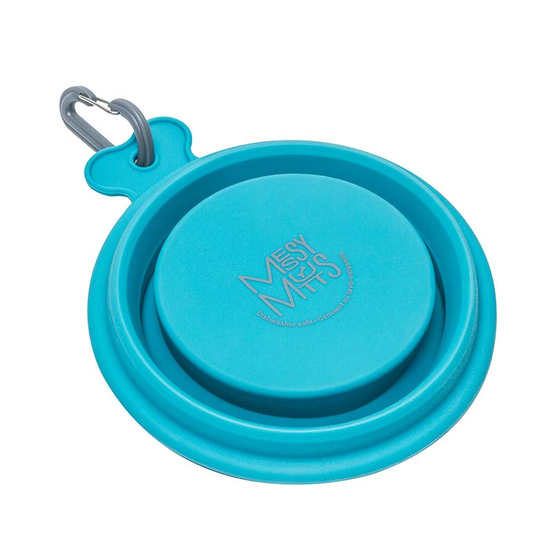 Messy Mutts MM030RS Bowl, S, 25.7 oz Volume, Silicone, Red - 5