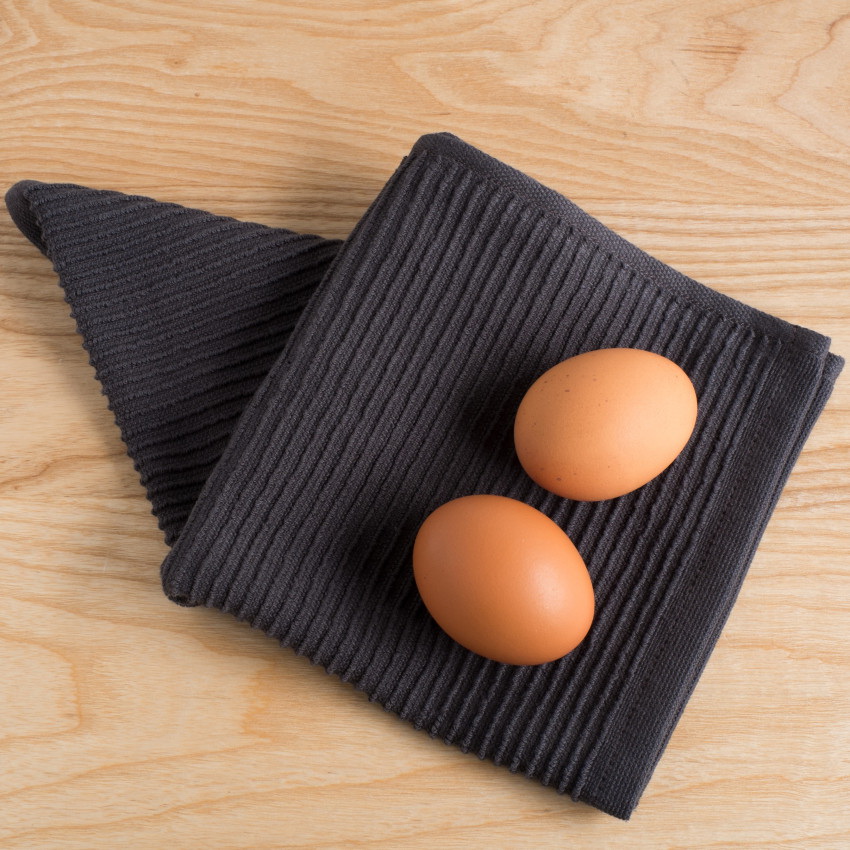 Now Designs by Danica 196500 Ripple Dish Cloth, 13 in L, 13 in W, Terry Cotton, Black - 2