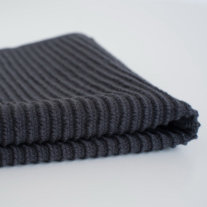 Now Designs by Danica 196500 Ripple Dish Cloth, 13 in L, 13 in W, Terry Cotton, Black - 4