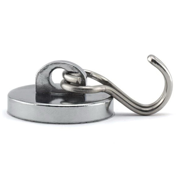 Magnet Source 07589 Swinging Magnetic Hook, Metal/Plastic, Chrome, 40 lb - 2