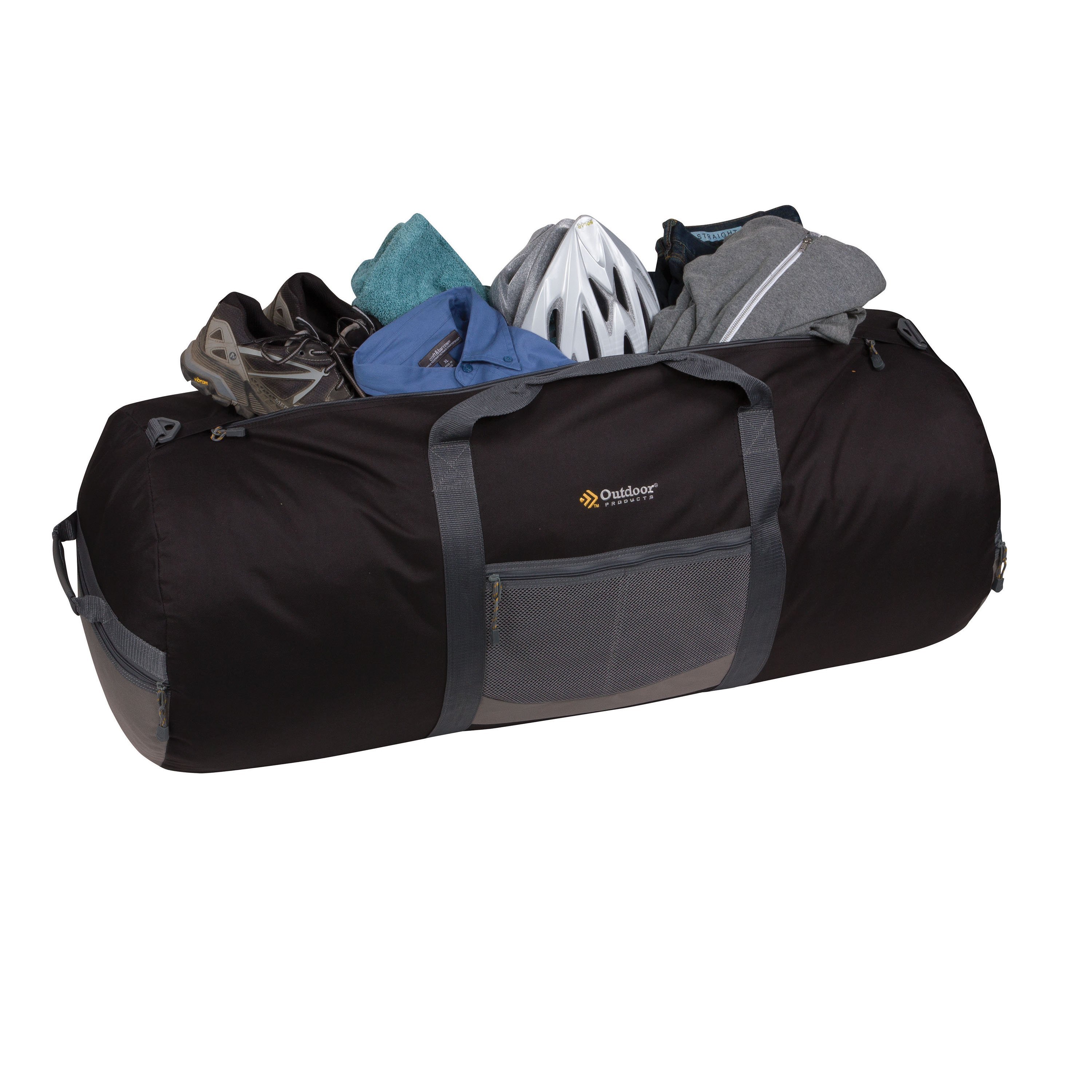 Outdoor PRODUCTS 214-008 Utility Duffel Bag, 56.6 L Capacity, Padded, Removable Shoulder Strap, Polyester, Black - 2