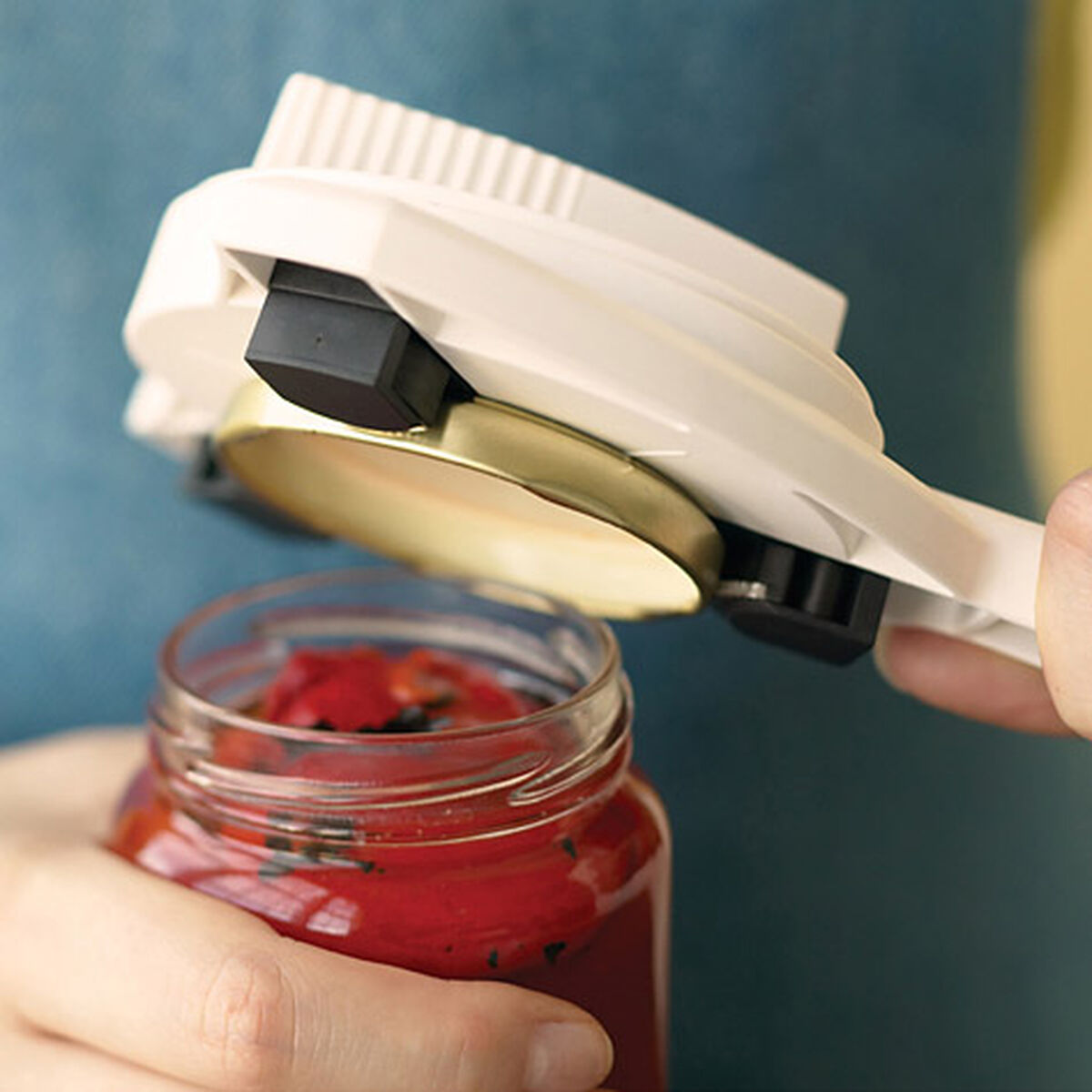 Kuhn Rikon 2560 Gripper Jar Opener, Plastic/Steel, White, 10 in OAL - 3