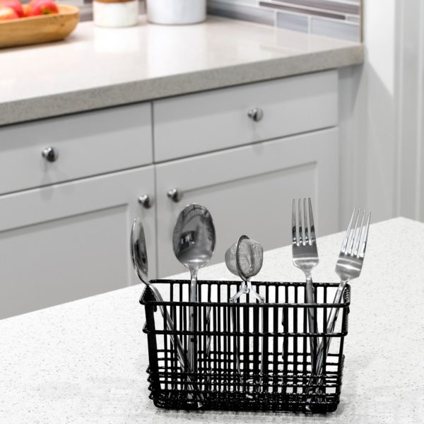 Better Houseware 1431 Cutlery Holder, 7-3/4 in W, 2-3/4 in D, Steel, White - 4