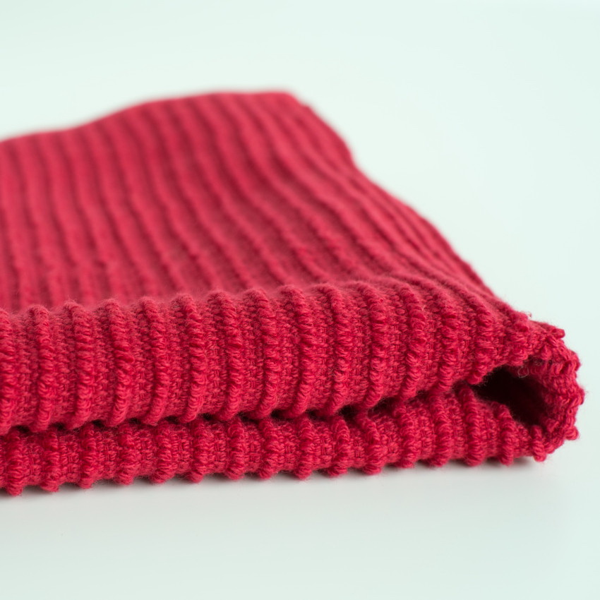 Now Designs by Danica 196212 Ripple Dish Cloth, 13 in L, 13 in W, Terry Cotton, Red - 2