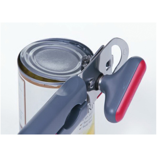 Progressive GT-2986 Prepworks Can Opener, Ergonomic Handle, ABS/Polypropylene/Stainless Steel, Gray/Red - 3