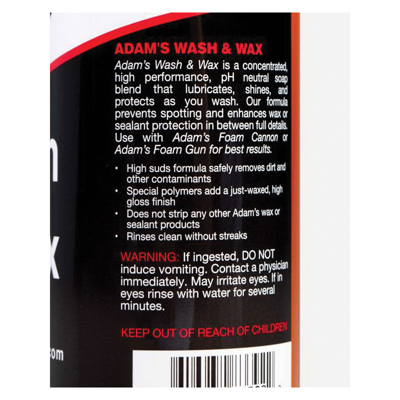 Adam's Polishes WS-WNW-16 Wash and Wax, 16 oz, Liquid, Fruity - 5