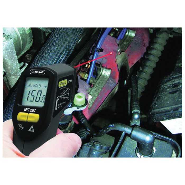 Pactool IRT207 Infrared Thermometer, -4 to 608 deg F, 0.1 deg Resolution, LCD Display - 4