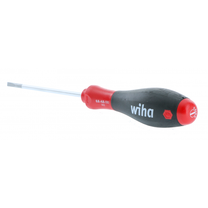 Wiha 30215 Softfinish Screwdriver, 0.157 in Drive, Slotted Drive, 8.3 in OAL, 3.9 in L Shank, Cushion-Grip Handle - 5