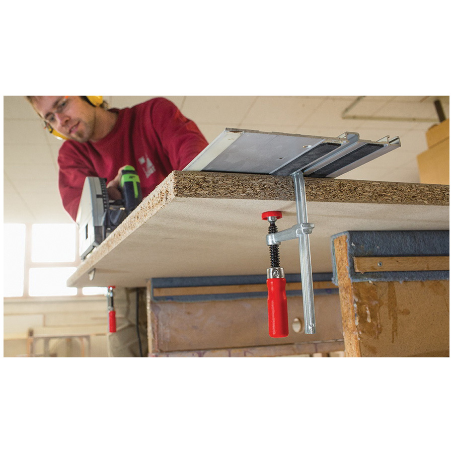 Bessey GTR16B6 Track/Table Clamp, 1.8 N Clamping, 11-13/16 in Max Opening Size, 2-5/16 in D Throat, Steel Body - 2