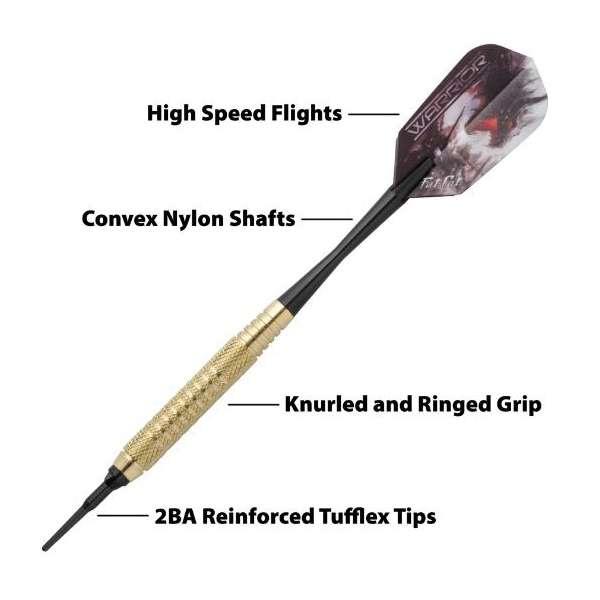 Fat Cat 26-1410 Series Warrior Dart, 6-1/4 in L Dimensions, Steel - 2