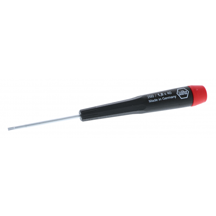 Wiha 26018 Precision Screwdriver, 0.07 in Drive, Slotted Drive, 4.7 in OAL, 1.6 in L Shank, Plastic Handle - 2