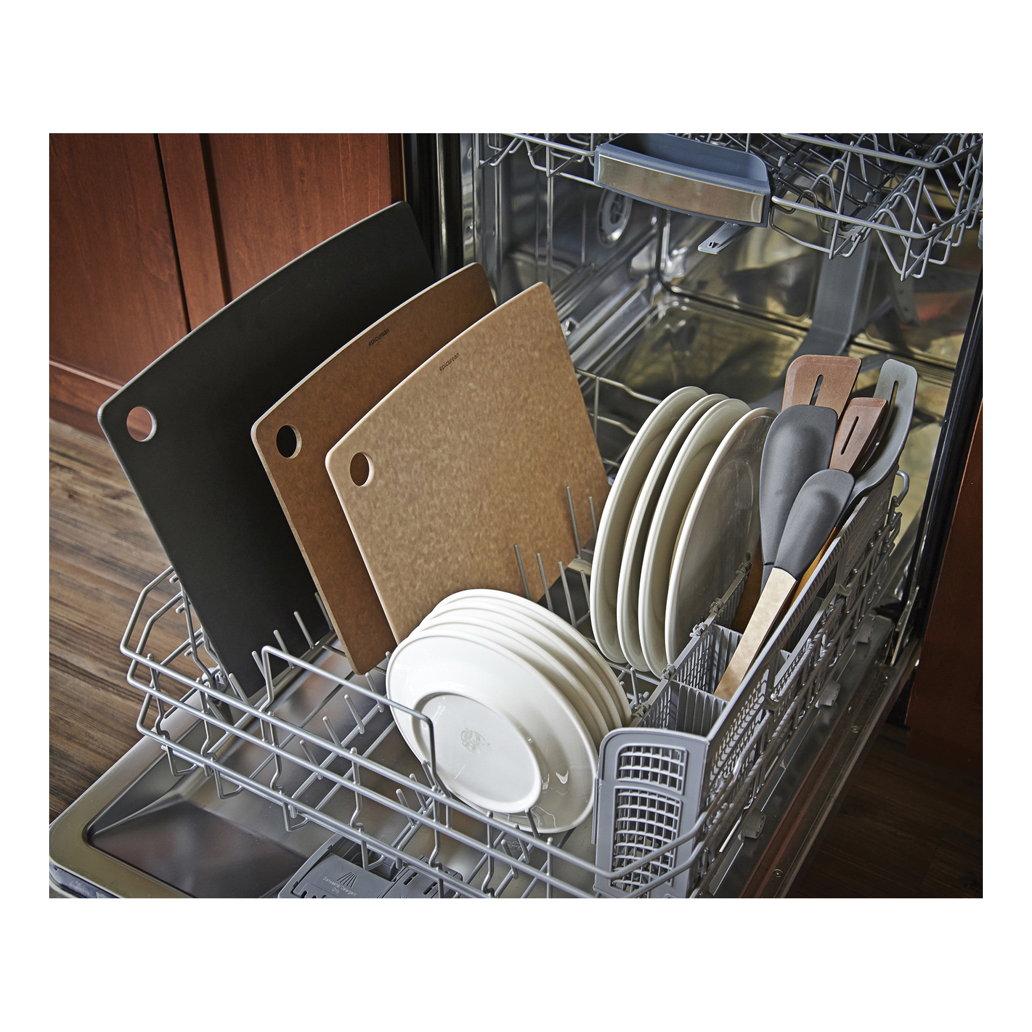 epicurean Kitchen Series 001-151102 Cutting Board, 14-1/2 in L, 11-1/4 in W, 1/4 in Thick, Wood, Slate - 5