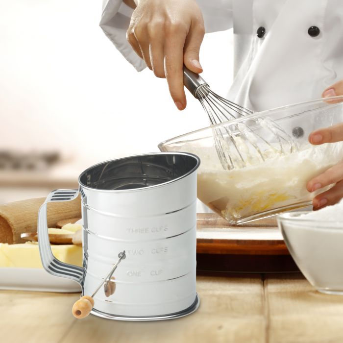 Mrs. Anderson's Baking 28014 Baking Sifter, 4-3/8 in Dia Top, 6 in H, Stainless Steel - 4